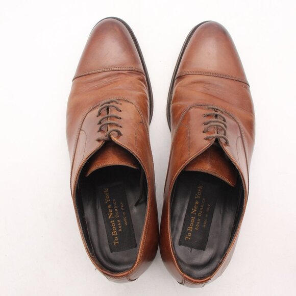 To Boot New York Mens Aidan Men's 9 Dress Shoes Oxfords Cap Toe Brown Leather - Picture 9 of 12